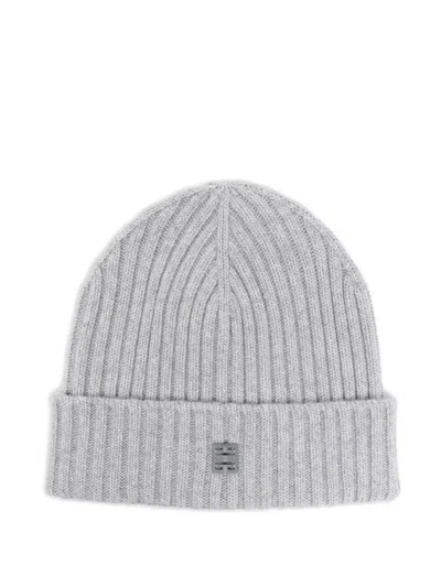 Givenchy Beanie Ribbed Texture Turn Up Brim Design In Purple