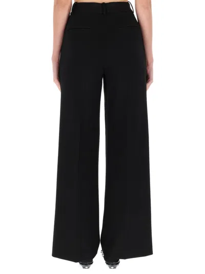 Theory Wide Leg Trousers With Pockets And Loops In Black
