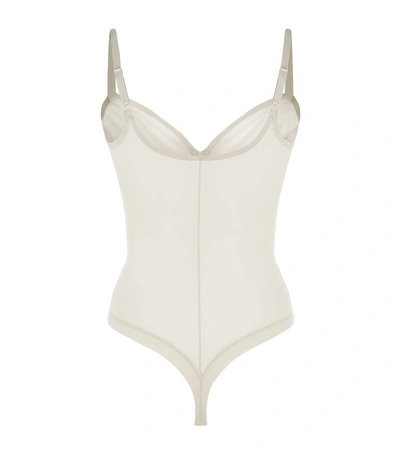 Haute Contour Nouveau Stretch-mesh Thong Bodysuit - Neutral