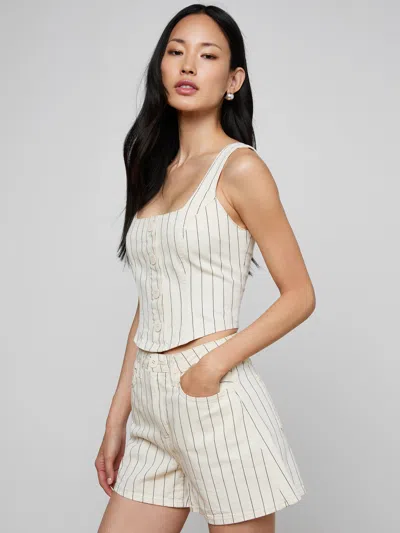 L'agence Saga Button Front Tank In White