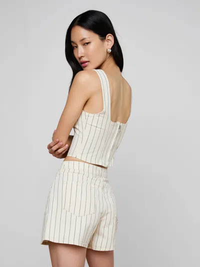 L'agence Saga Button Front Tank In White