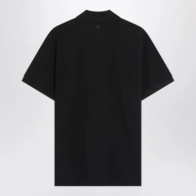 Ami Alexandre Mattiussi Ami Paris Men Black Polo Shirt With Adc Embroidery At The Front In Cotton Man