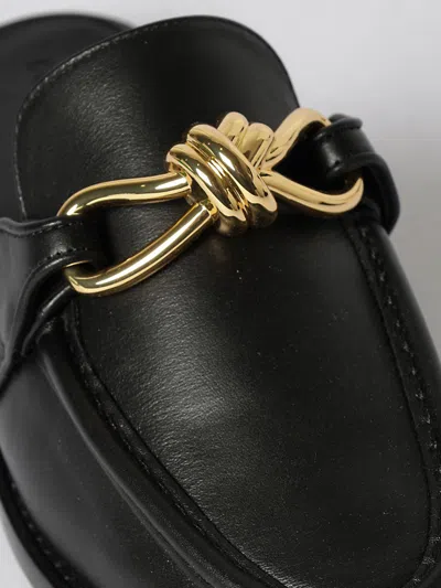 Bottega Veneta Astaire Knot Leather Loafer Mules In Black