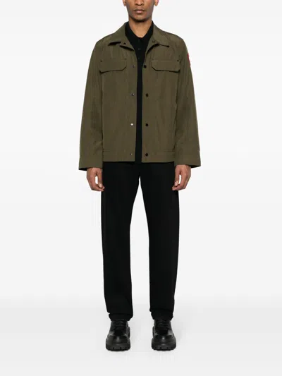 Canada Goose Lanvin Grey Embroidered Logo Cotton Sweatshirt In Black