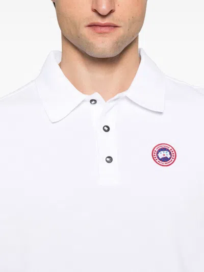 Canada Goose Men Beckley Polo Shirt In Structured Cotton In Yellow