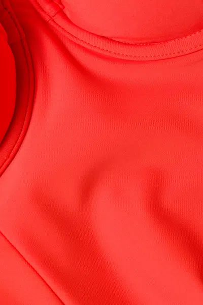 Simkhai Kyle Bustier One-piece Swimsuit In Red