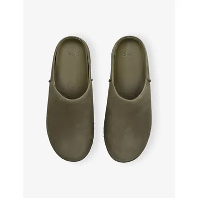 Ugg ® Men's Otzo Clog Nubuck Shoes In Burnt Olive In Green