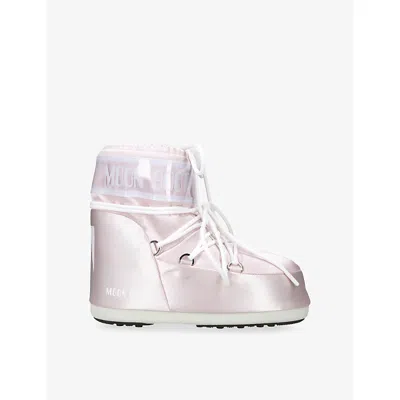Moon Boot Icon Low Rose Pearly Ankle Boots In Pink