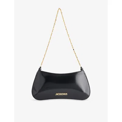Jacquemus Ex 24hbaw00404ac18a01 Le Petit Bisou Chaine Shoulder Bags Black In Black