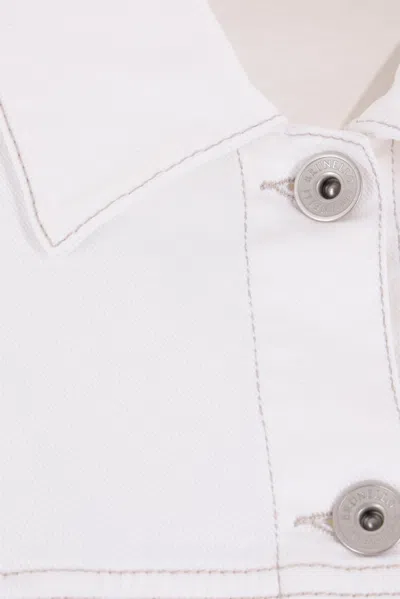 Brunello Cucinelli Buttoned Denim Jacket In White