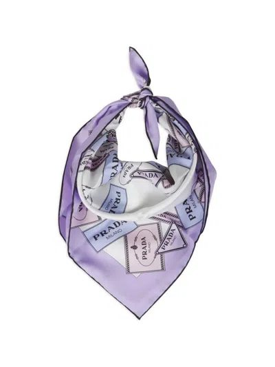 Prada Pattern-printed Twill Scarf In Multi