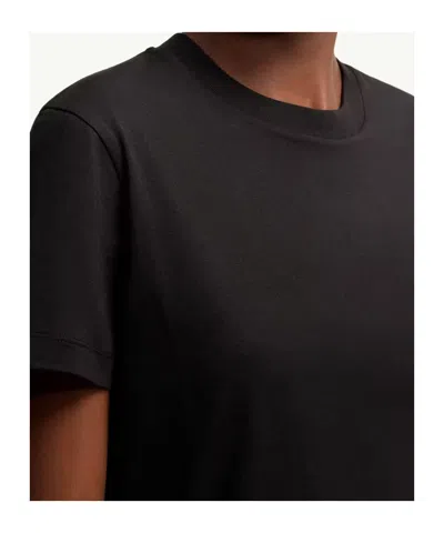 Moncler Cotton Ribbed Crewneck Short-sleeve T-shirt In Black