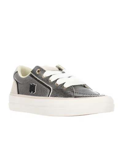 Amiri Sunset Pebbled Low-top Sneakers In Gray
