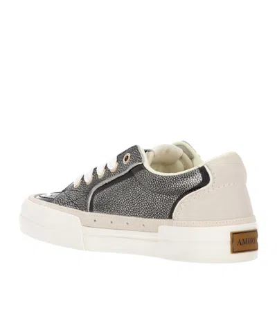 Amiri Sunset Pebbled Low-top Sneakers In Gray