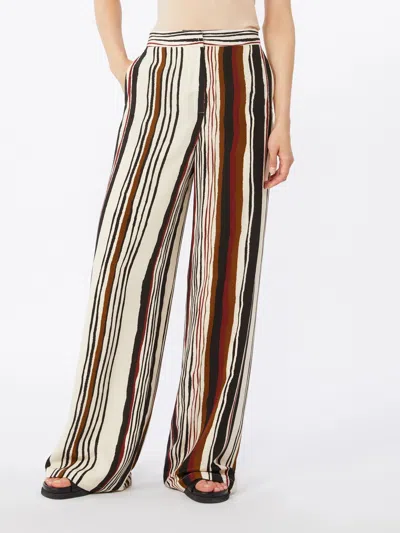 Max Mara Striped Casual Pants In Multi