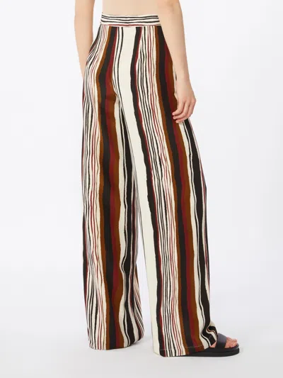 Max Mara Striped Casual Pants In Multi