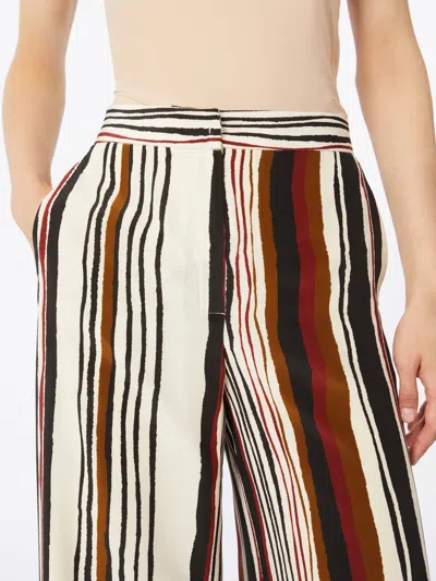 Max Mara Striped Casual Pants In Multi