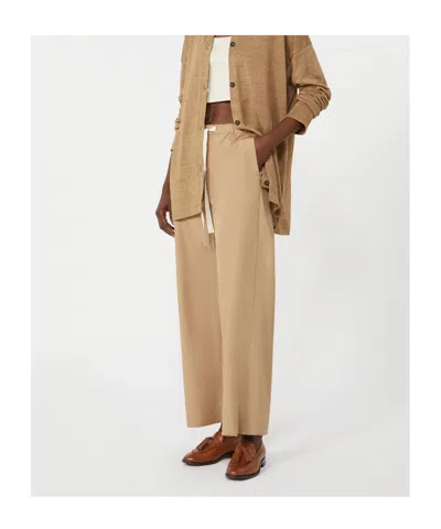 Max Mara Drawstring Casual Pants In Brown