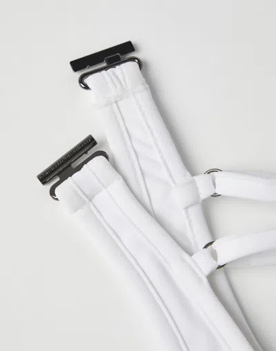 Brunello Cucinelli Triangle-cup Bikini In White