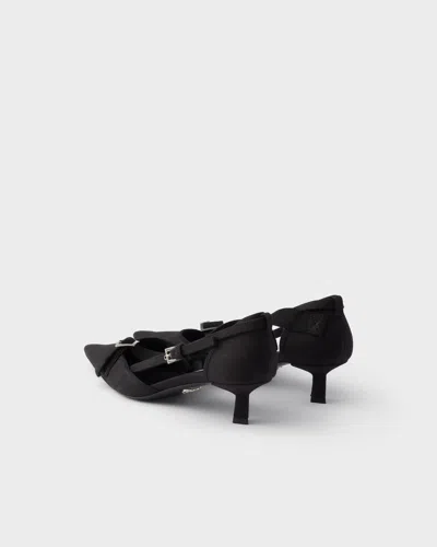 Prada Kitten Heel Pointed Toe Pump In Black