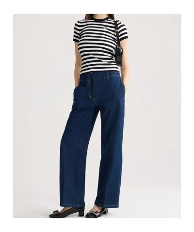 Patou Striped T-shirt In Black