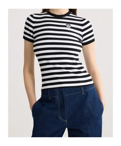 Patou Striped T-shirt In Black