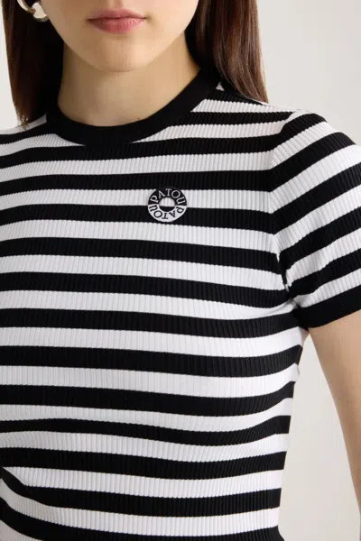 Patou Striped T-shirt In Black