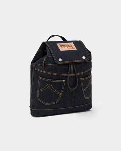 Kenzo Mini Five Pockets Backpack In Blue