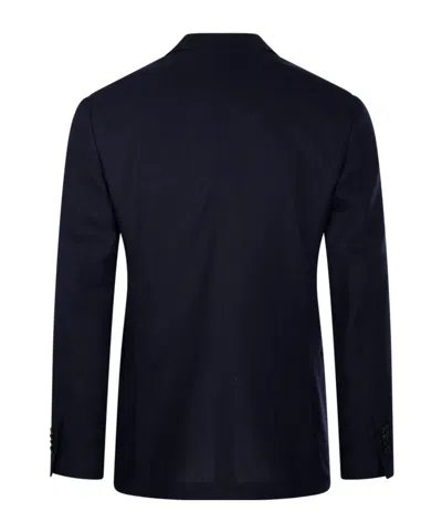Lardini Notched-lapel Single-breasted Blazer In Blue