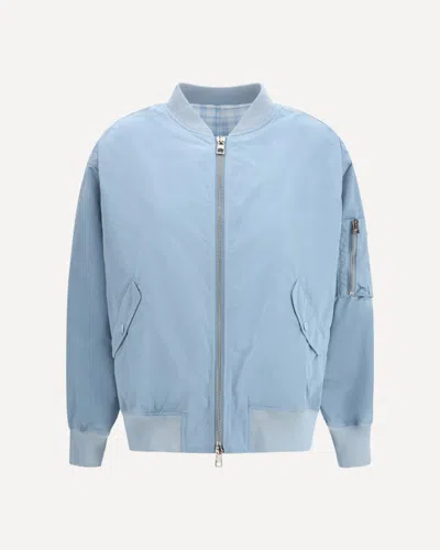 Ermanno Scervino Technical Fabric Bomber In Blue