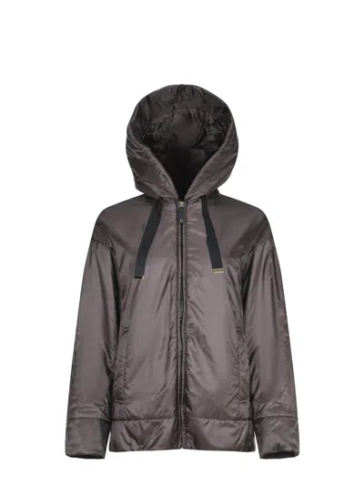 Max Mara The Cube Dark Grey Polyester Daria Padded Jacket In Brown