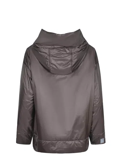 Max Mara The Cube Dark Grey Polyester Daria Padded Jacket In Brown
