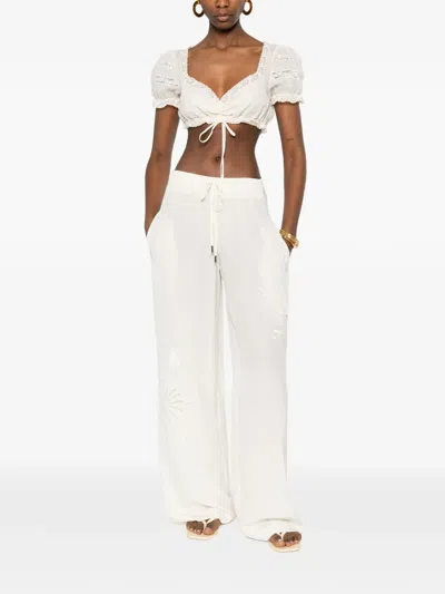 Ermanno Scervino Drawstring Top In White