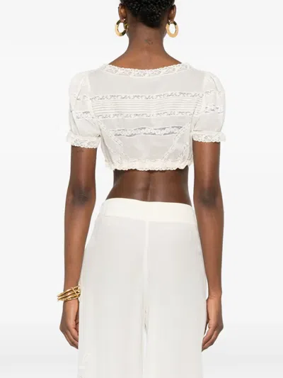 Ermanno Scervino Drawstring Top In White
