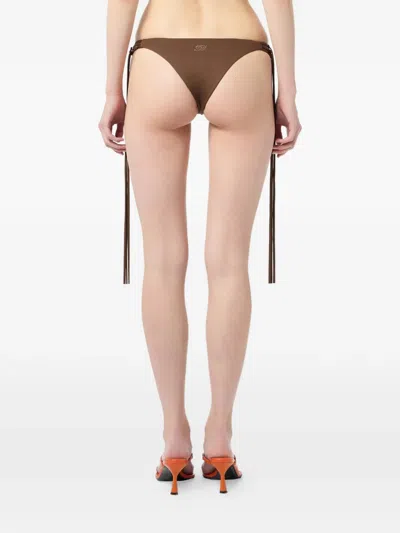 Blumarine Tie Bikini Bottoms In Multi