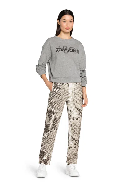 Roberto Cavalli Python-print Sweatpants In Animal Print