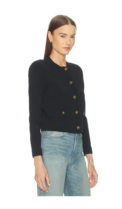 L'agence Patsy Cropped Cardigan In Black