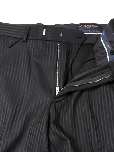 Pre-owned Louis Vuitton 2000s Stripe Single Breasted Suit In Black