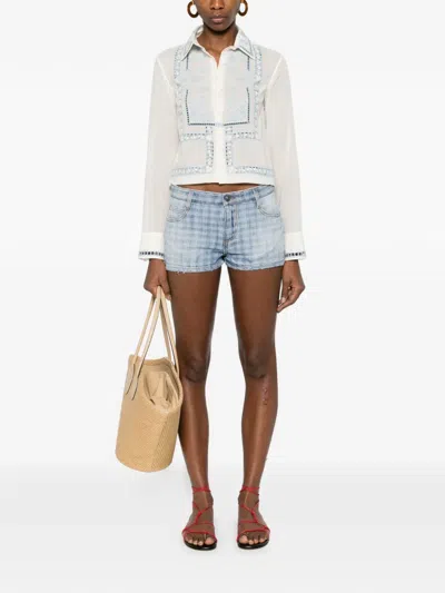 Ermanno Scervino Patterned Shorts In Blue