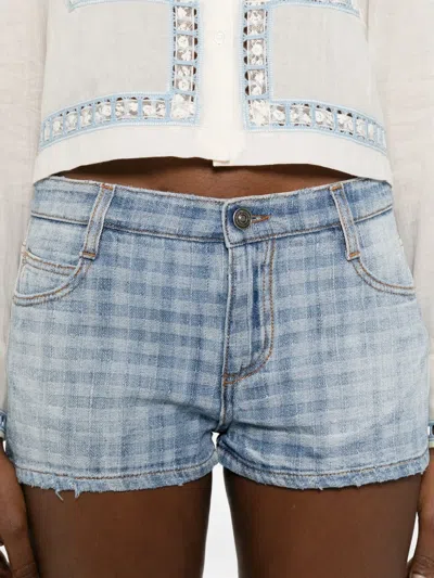 Ermanno Scervino Patterned Shorts In Blue