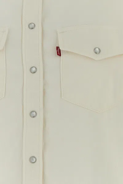 Levi's Ivory Lyocell Blend Iconic Western Shirt In Neutral