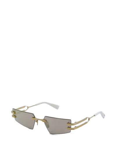 Balmain Logo-detail Sunglasses In Pattern