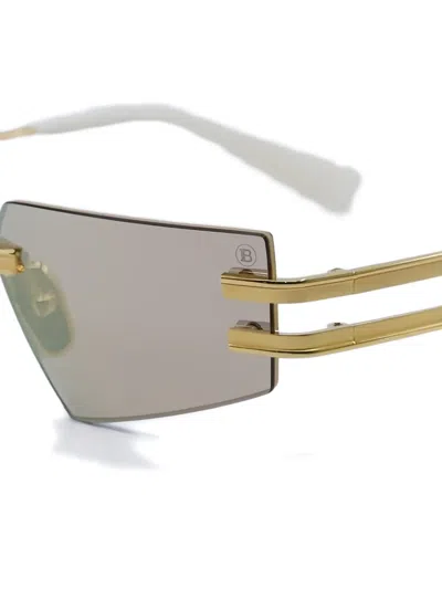 Balmain Logo-detail Sunglasses In Pattern