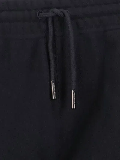 Burberry Jodie Checked Cotton-jersey Straight-leg Track Pants In Black
