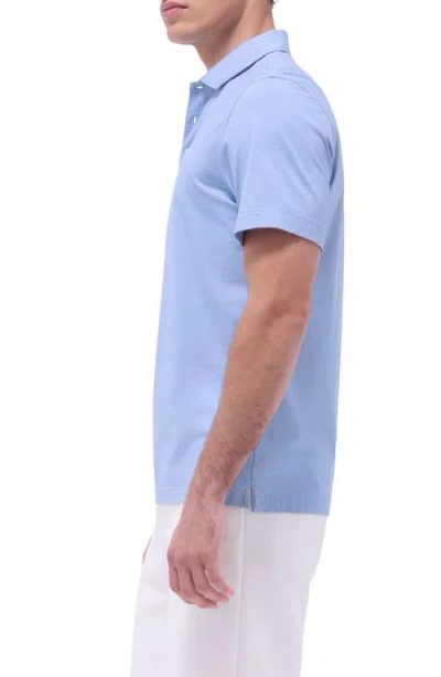 Bugatchi Vincent Ooohcotton® Double Knit Solid Polo In Blue