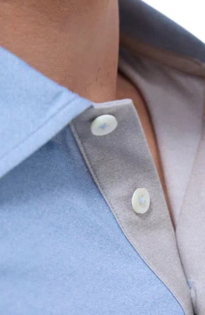 Bugatchi Vincent Ooohcotton® Double Knit Solid Polo In Blue