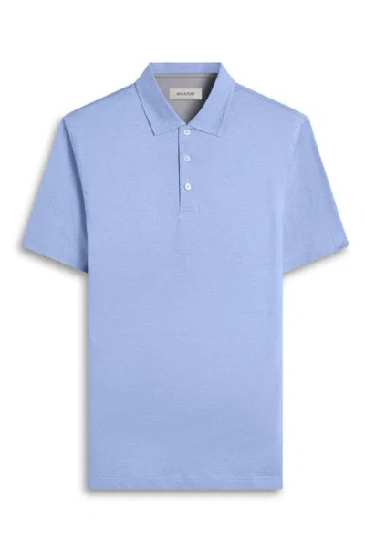 Bugatchi Vincent Ooohcotton® Double Knit Solid Polo In Blue