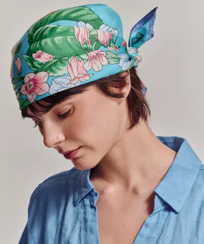 Echo New York Seasons Summer Silk Bandana In Multi