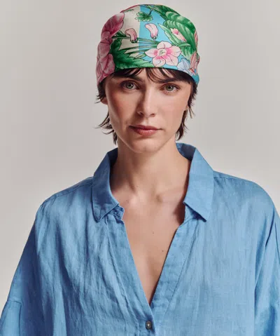 Echo New York Seasons Summer Silk Bandana In Multi
