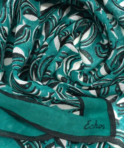 Echo New York Shoal Of Fish Bandana In Orange